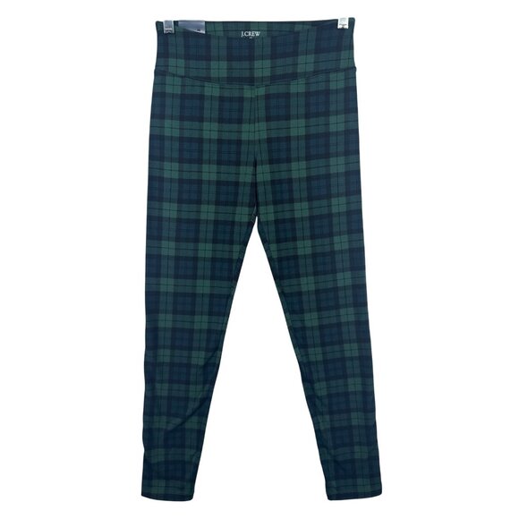 J.Crew Womens Leggings Sz S Green Plaid Blackwatch NEW w/Tags MSRP $60 Casual - Picture 1 of 12